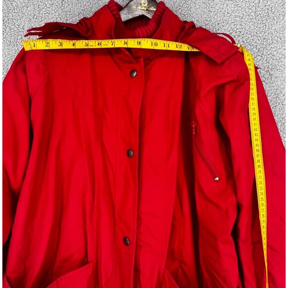 Vintage Foxland Women’s Red Winter Coat  w/Snap Closure - Picture 4 of 16